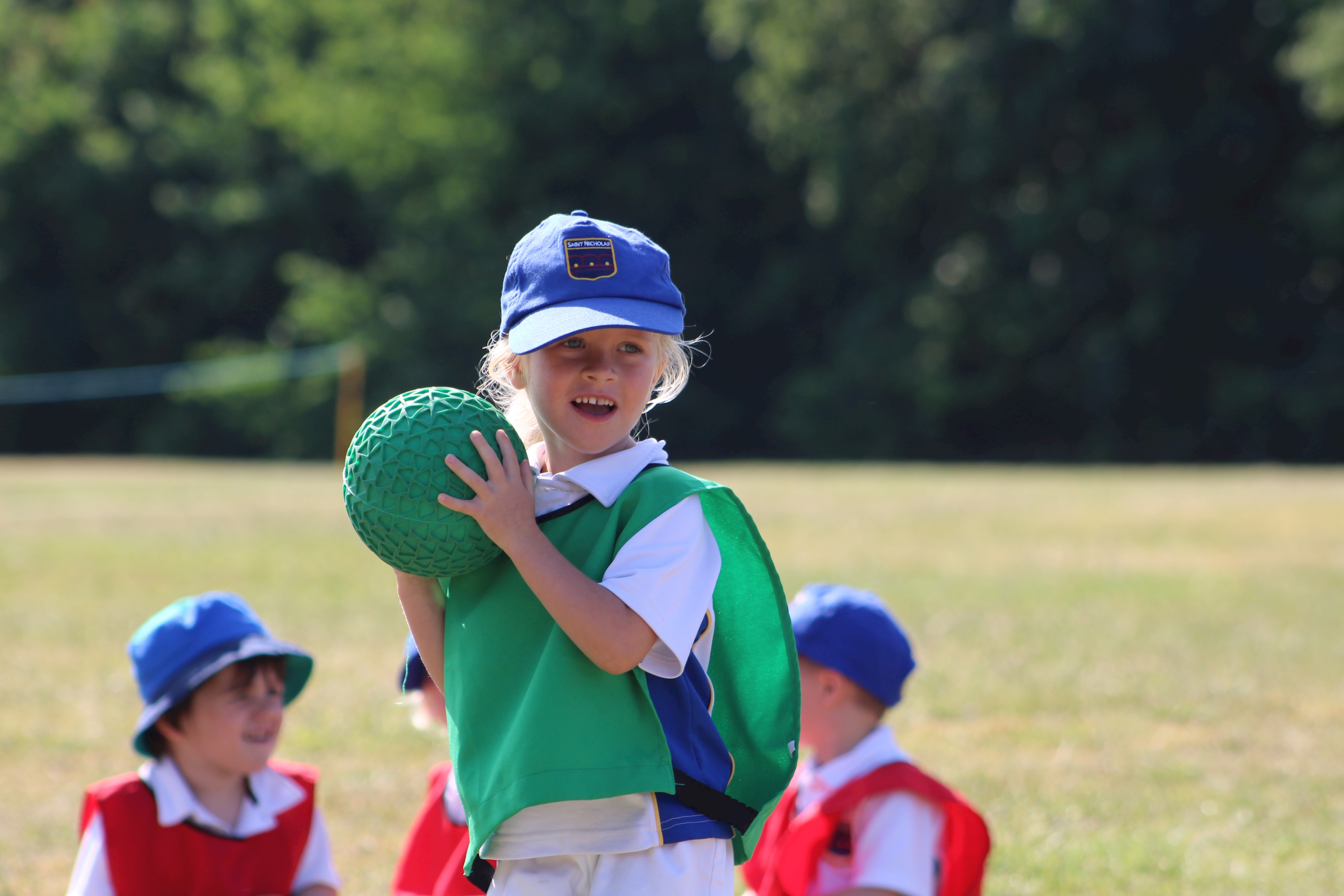 photo of girl with a dodge ball