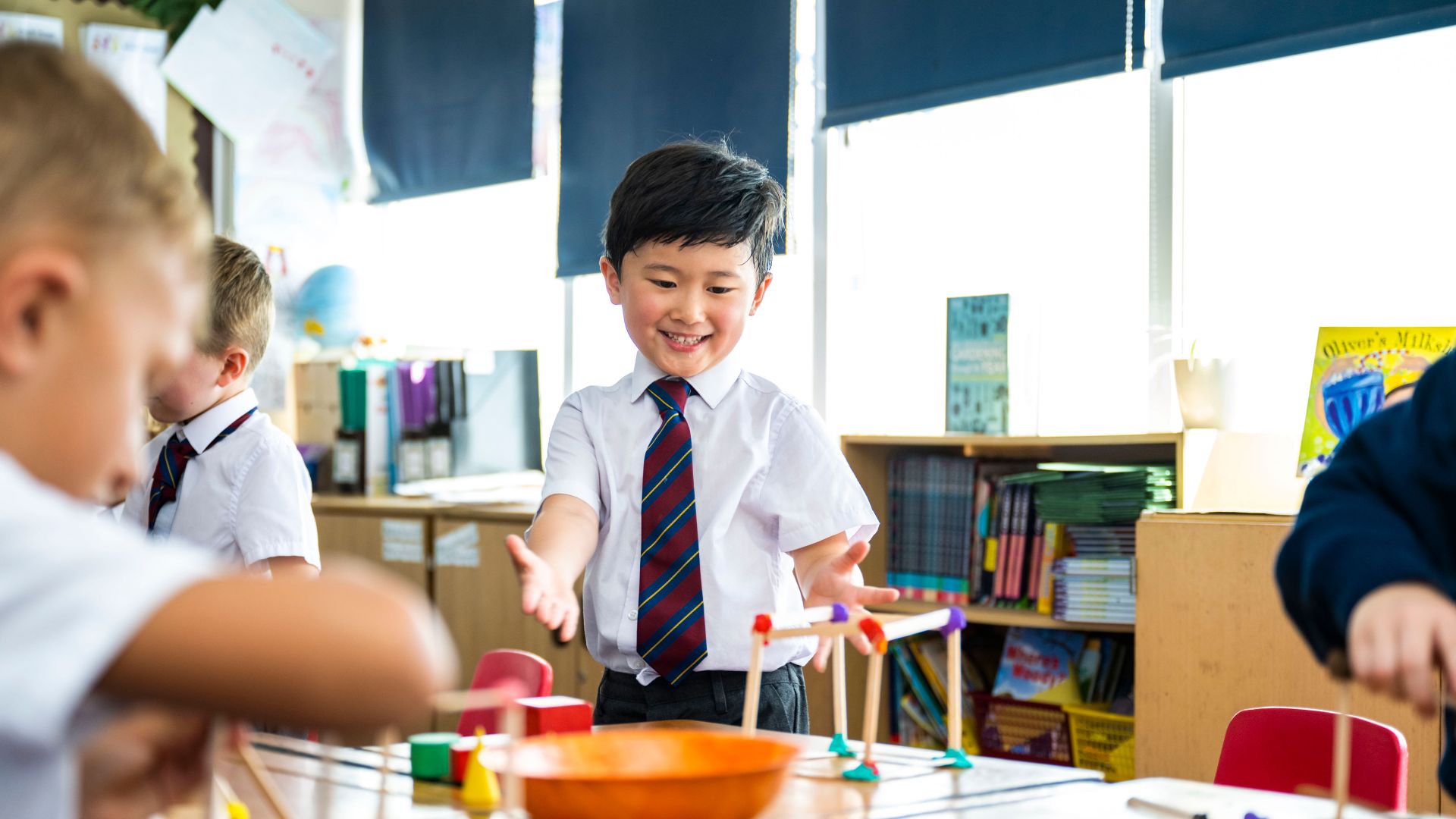 photo of pupil proud of their work